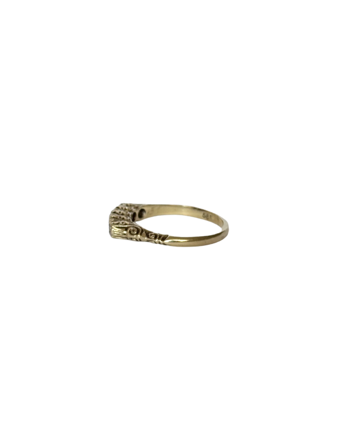 Josephine - Vintage 14K Yellow Gold Five Brilliant-Cut Diamond Ring