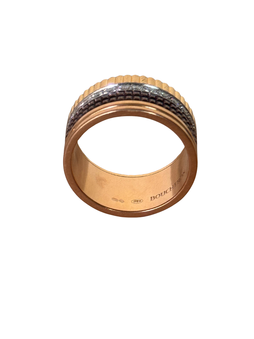 Boucheron Quatre - 18K Tri-Color Gold, Brown PVD Diamond Classique Ring