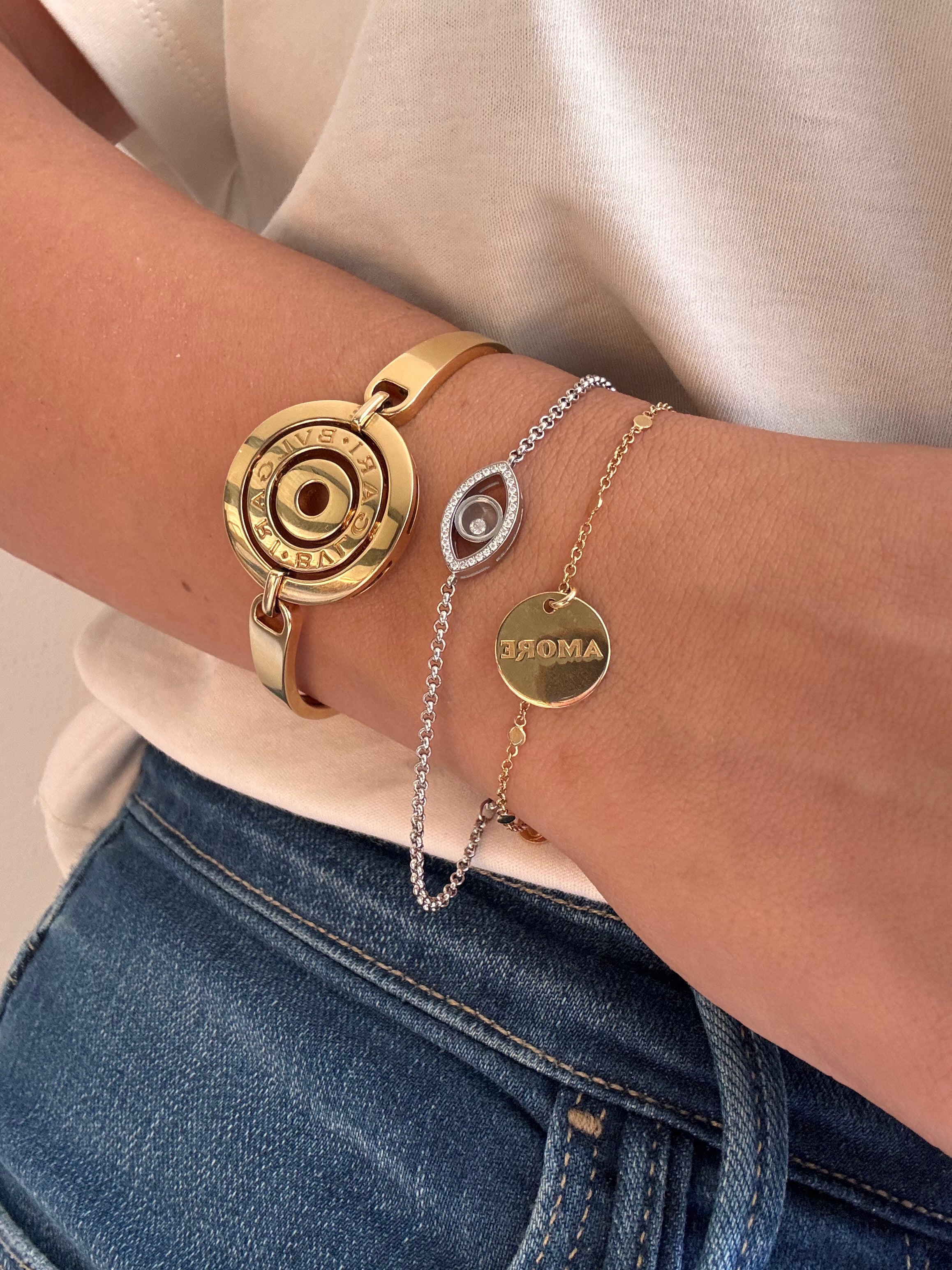 Bulgari Astrale - Vintage 18K Yellow Gold Concentric Circle Bracelet