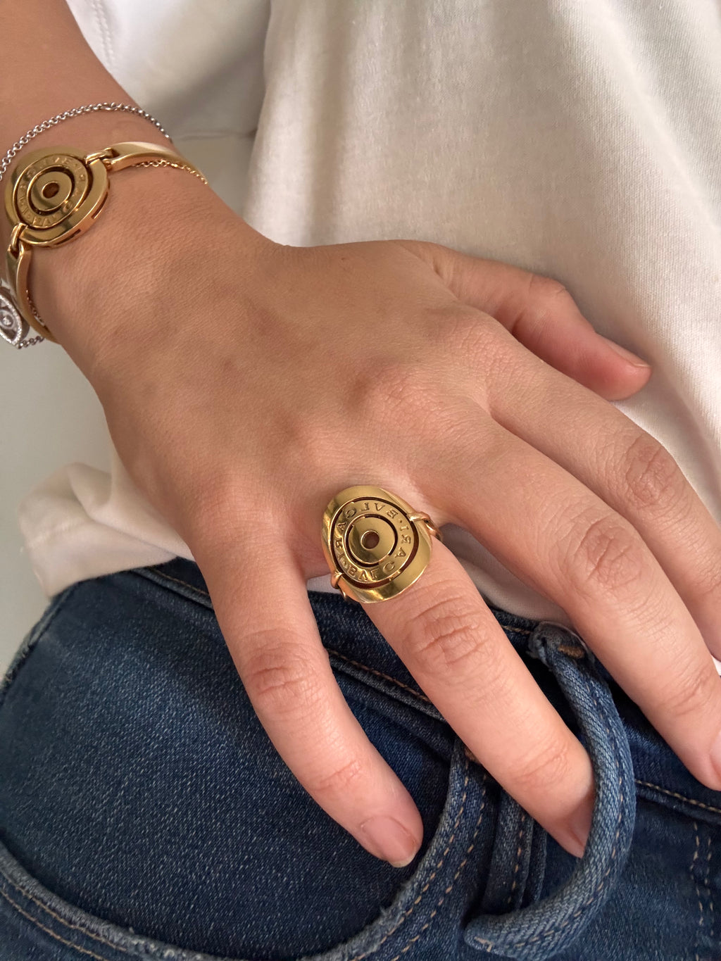 Bulgari Astrale Cerchi - Vintage 18K Yellow Gold Concentric Circle Ring