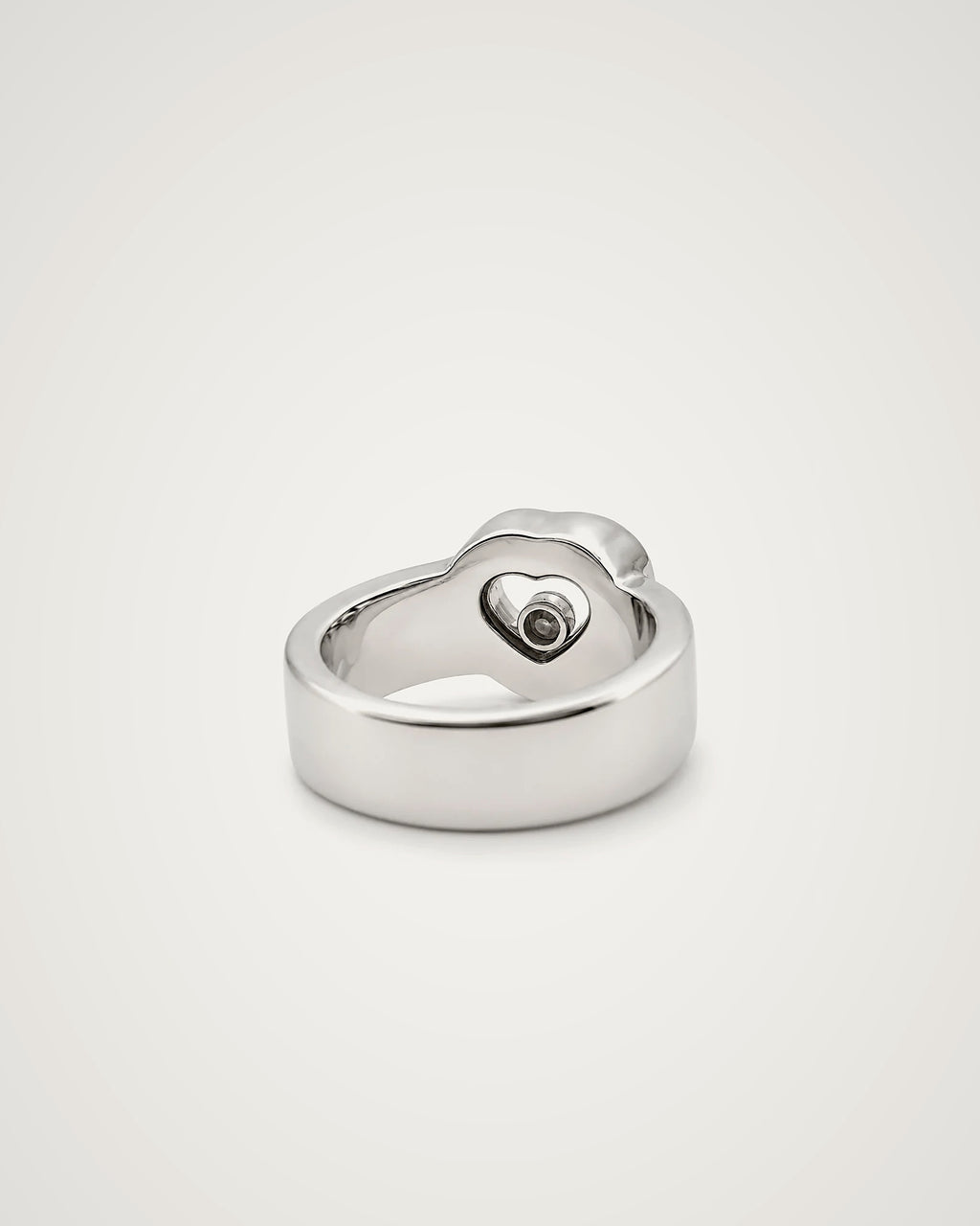 Chopard Happy Diamonds - 18K White Gold Heart Floating Diamond Ring