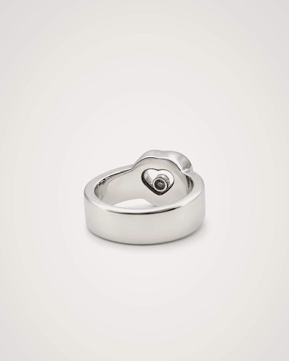 Chopard Happy Diamonds - 18K White Gold Heart Floating Diamond Ring