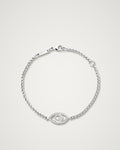 Chopard Happy Diamonds - 18K White Gold Diamond Pave Evil Eye Bracelet