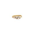 Alexandra – Antique 18K Gold Double Band Ring with Seed Pearls